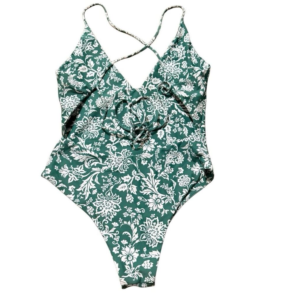 Mikoh Thalia One Piece swimsuit in batik green size small
